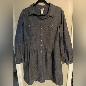 Emma & Michele denim button up dress.